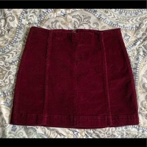 Magenta Corduroy Skirt